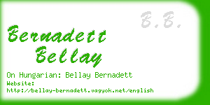 bernadett bellay business card